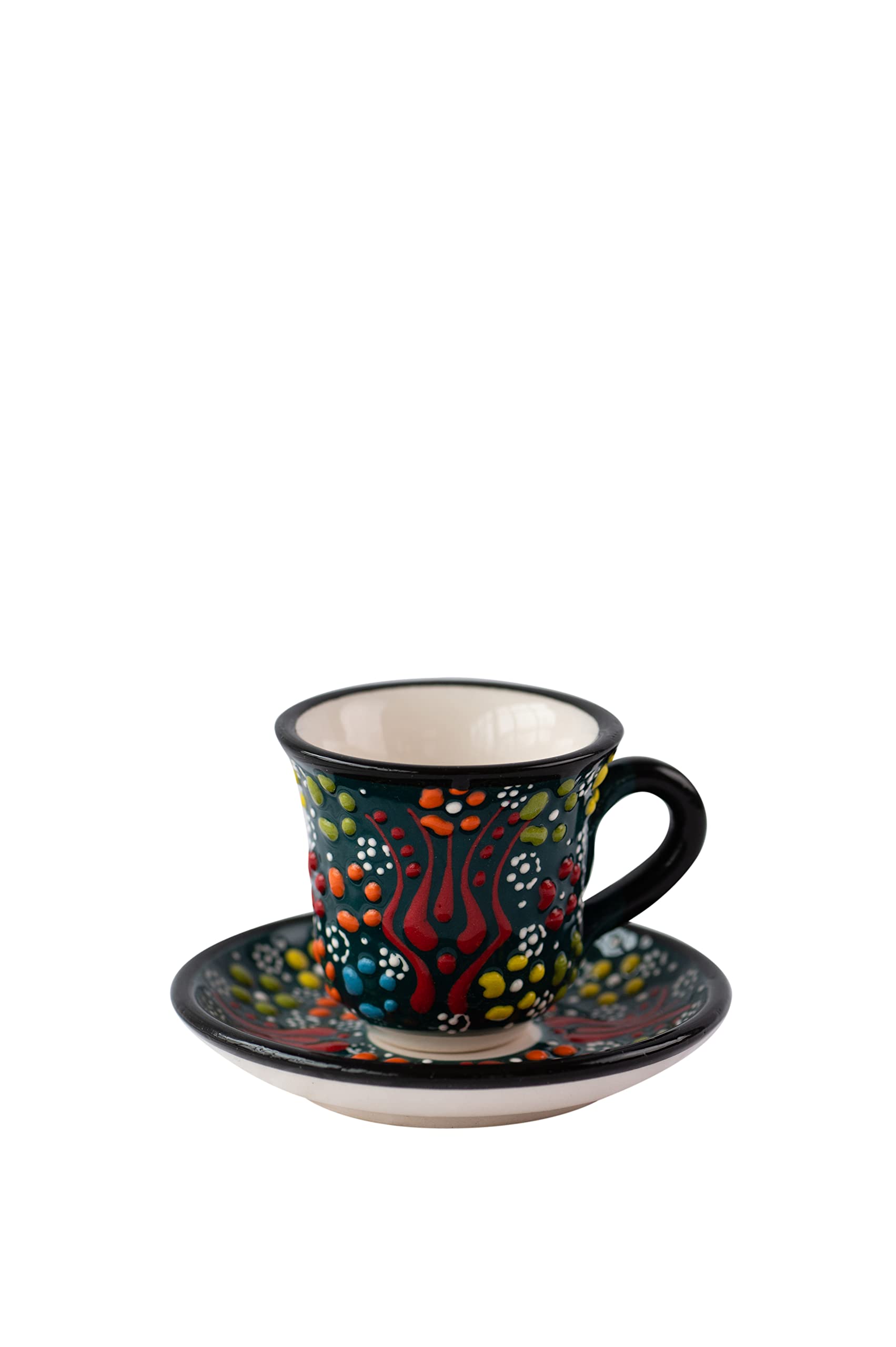 Tasse et soucoupe verte vaisselle design micro ondes café thé
