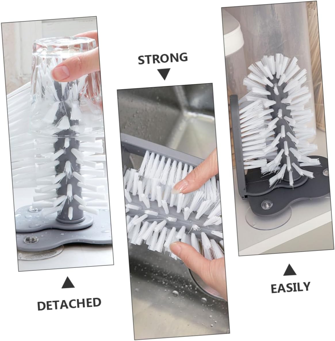 Detachable Suction Cup Brush for Glass Rotation Cup Cleaner Easy to Clean Washer
