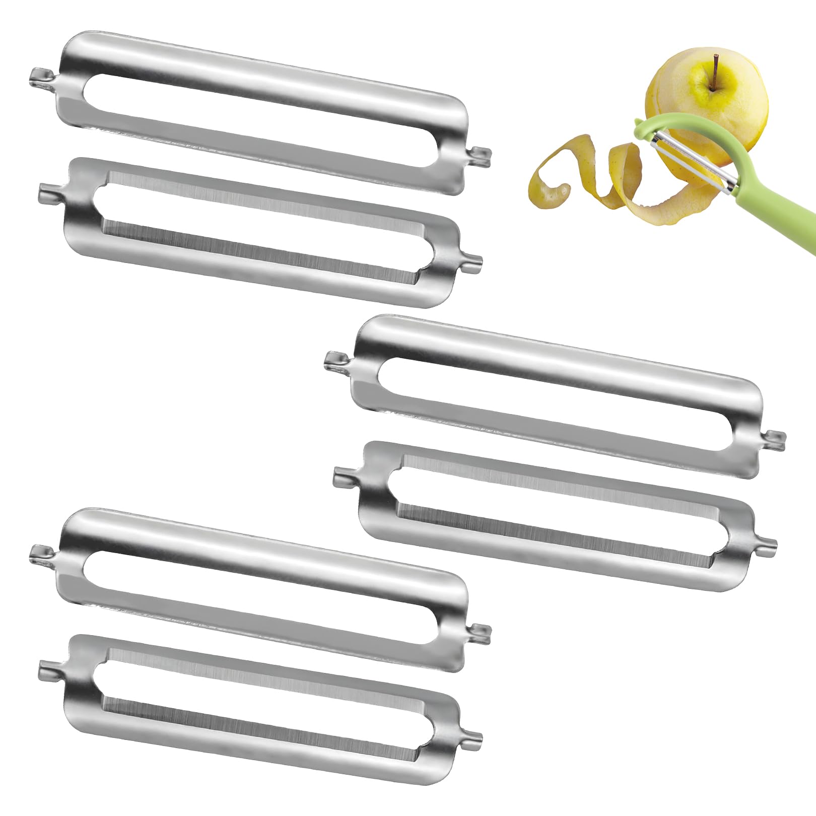 Für Tupperware SparschäLer SchäLer Ersatzklinge GemüSeschäLer Tupperware Klingen Für SparschäLer Tupper KartoffelschäLer Klinge Tupper SchäLfix Vegetable Peeler Edelstahl Vegetable Peeler (6)