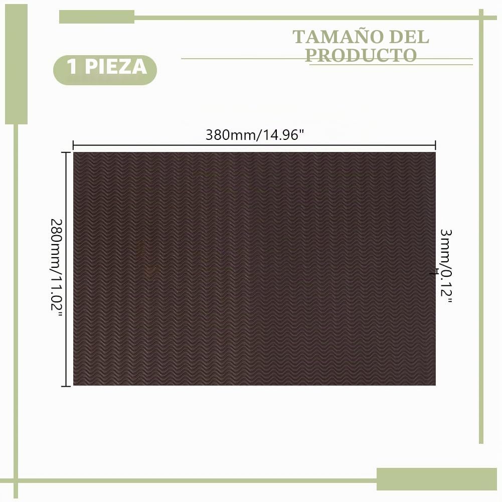 1 pieza de goma para zapatos de 3 mm de grosor, almohadillas de reparación de talones antideslizantes para reparación de zapatos, material del suelo, patrón ondulado, suelas de repuesto para