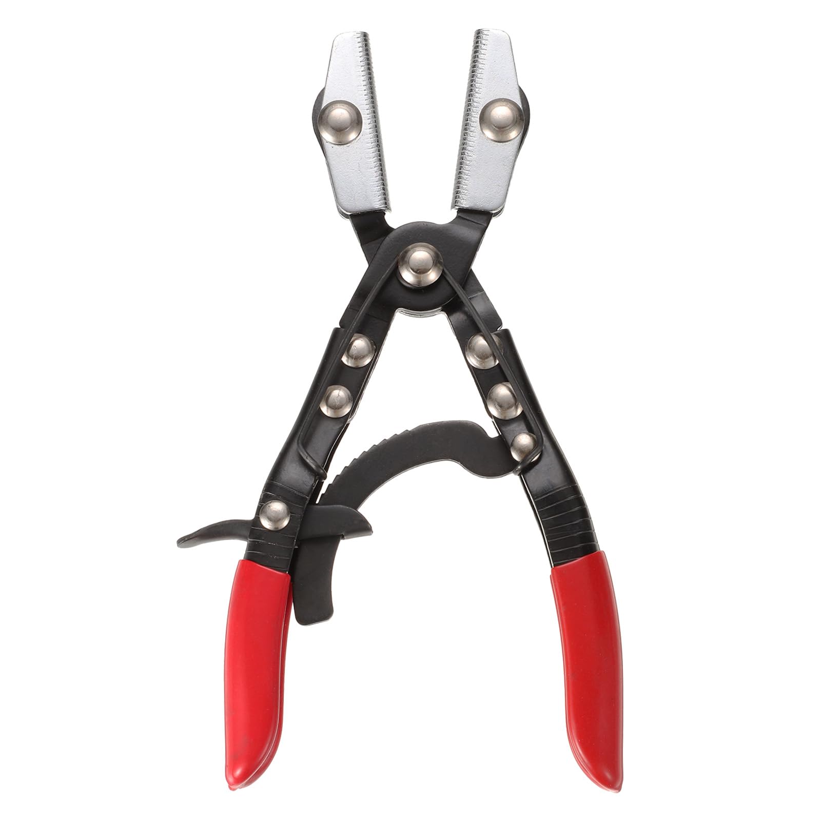 HARFINGTON Hose Pinch Off Pliers 8" Carbon Steel Automatic Locking Ratcheting Electrophoresis Chrome Plating for Hoses Cars Gas Pipelines Radiators