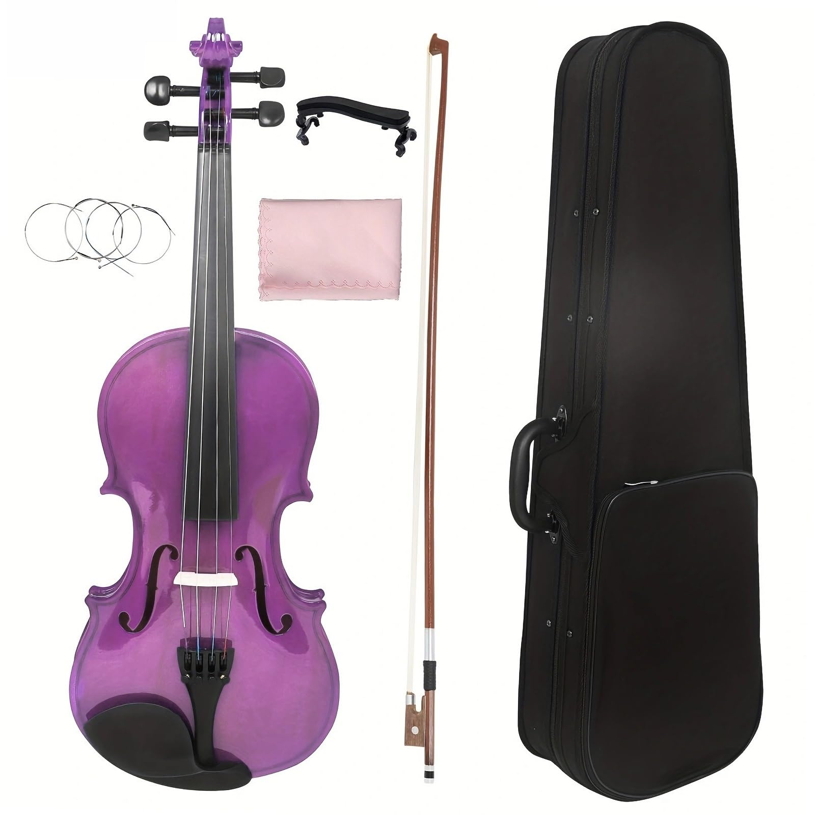 Violino Violino Popolare In Legno Massello Principiante Adulto Che Suona Il Violino 4/4 Set Completo Con Custodia Per Violino