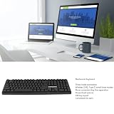 Klawiatura Mechaniczna RGB, Układ 108 Klawiszy, Przełącznik Liniowy, 3 Tryby Połączenia, Bezprzewodowa Klawiatura do Gier RGB z Kolorowym Przełącznikiem, Efekty świetlne