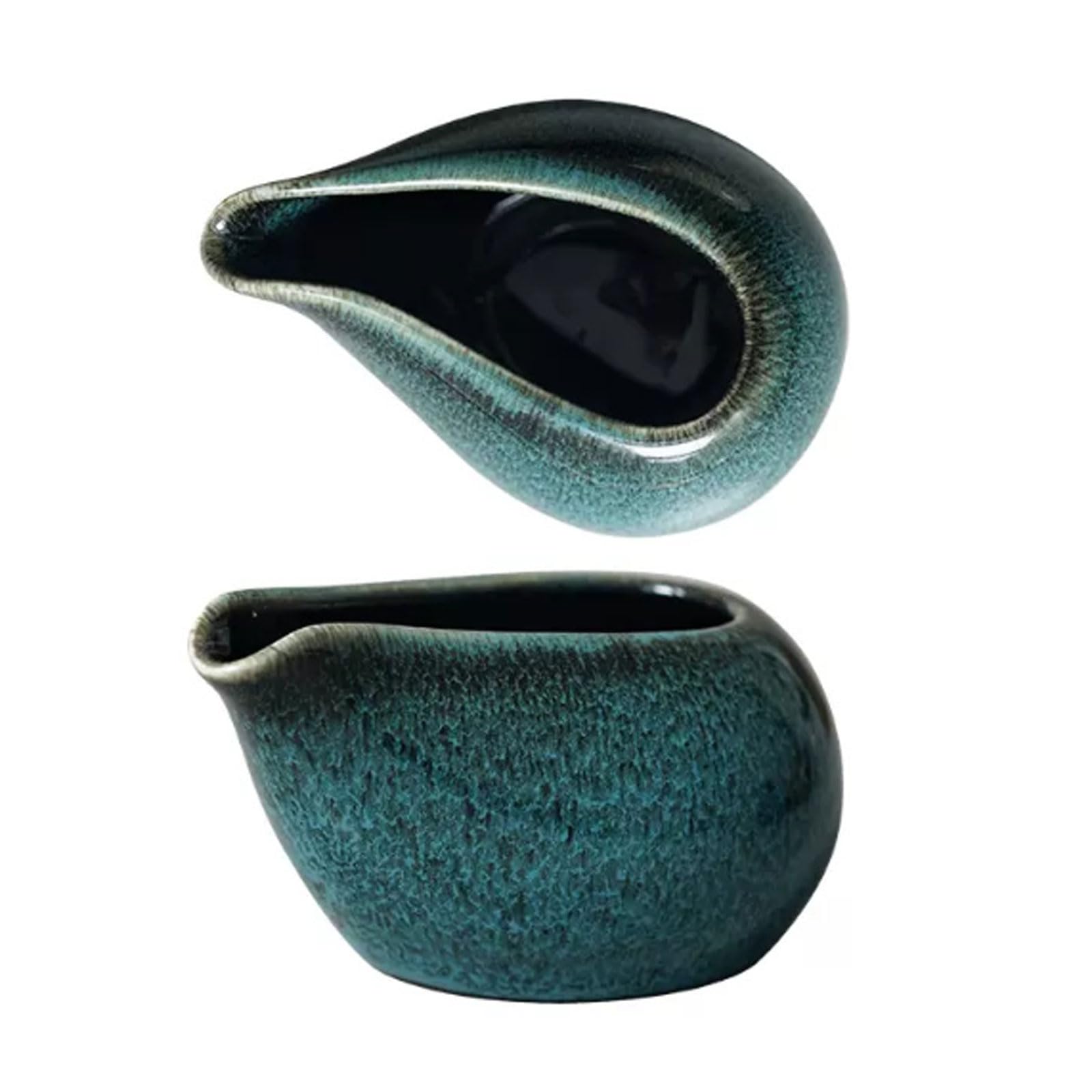 Pot à lait, saucière, verre à eau, pichet, crémier, distributeur de café, sucrier, ensemble de 2 pièces en céramique transformée au four, motif goutte, émail unique, bec verseur anti-goutte artis