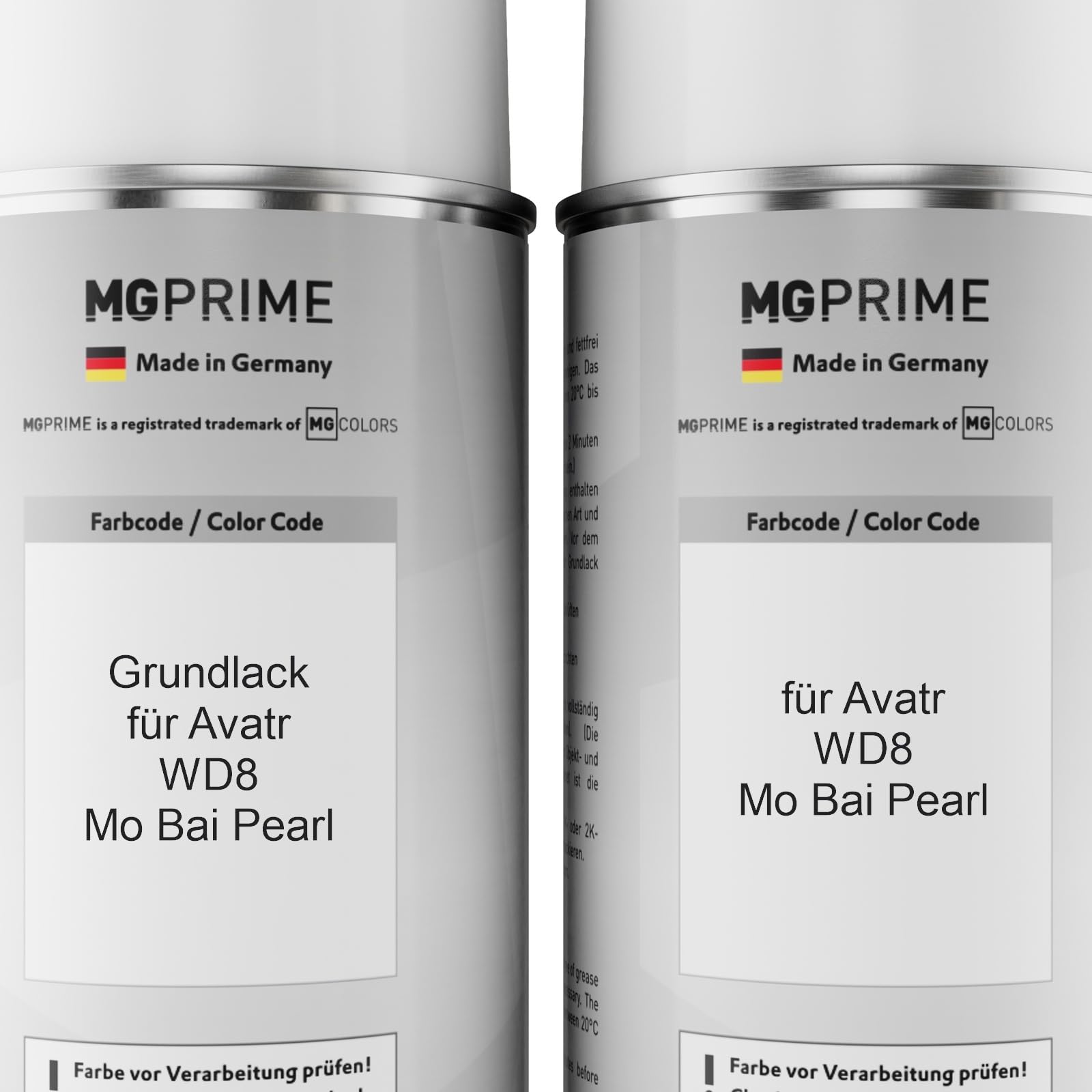 MG PRIME Vernice per auto Kit bombolette spray 2K per Avatr WD8 Mo Bai Pearl Vernice di fondo vernice di base 2 componenti vernice trasparente bomboletta a spruzzo