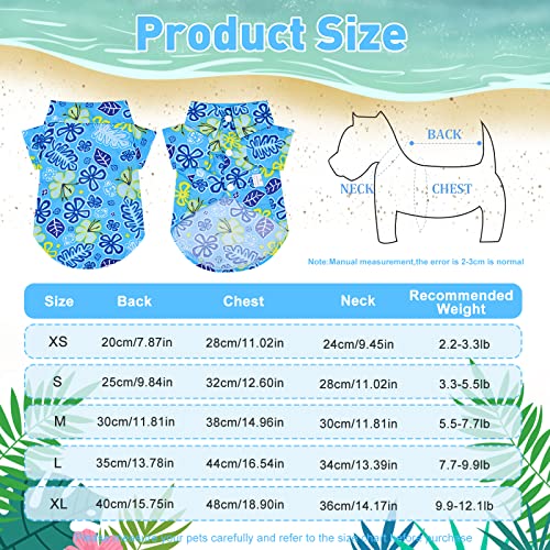 Dog Clothes For Small Dogs Boy Clearance Hawaiian Dog T-Shirt Summer Puppy T Shirt Vest Soft Mesh Pet Ourfits Apparel For Cats Cute Sleeveless Doggy Shirts 4 Pack (Small,# 1) #TOP1
