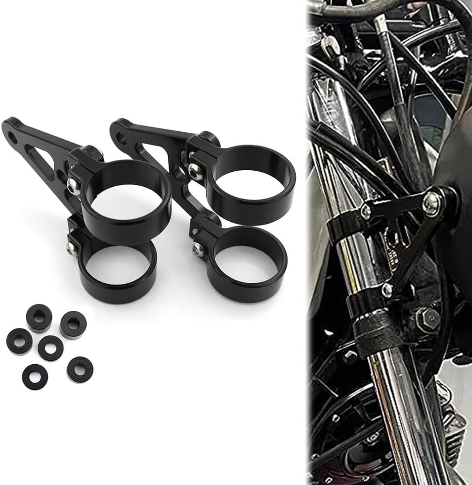 Xitomer 35mm 1 Pair for Front Fork Tubes, Head Lamp Holder CNC Mount Headlight Brackets (35mm)