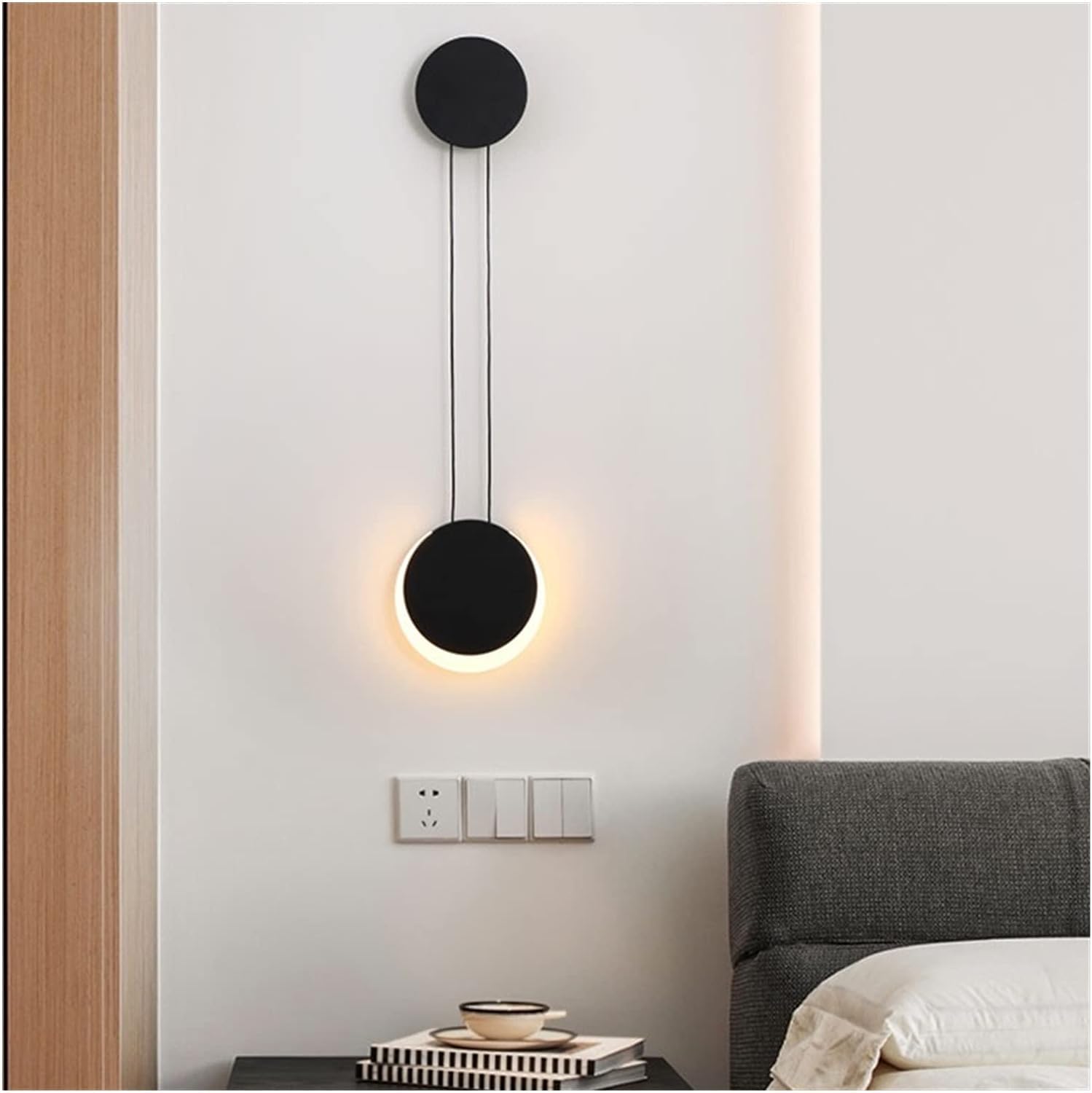 KLXSIVU Modern LED Chaner Wall Lamp - Stylish Home Decoration for Living Room, Bedroom, Study, Aisle & Parlor 89cm Indoor Pendant Lighting Fixture (One Color 30cm)