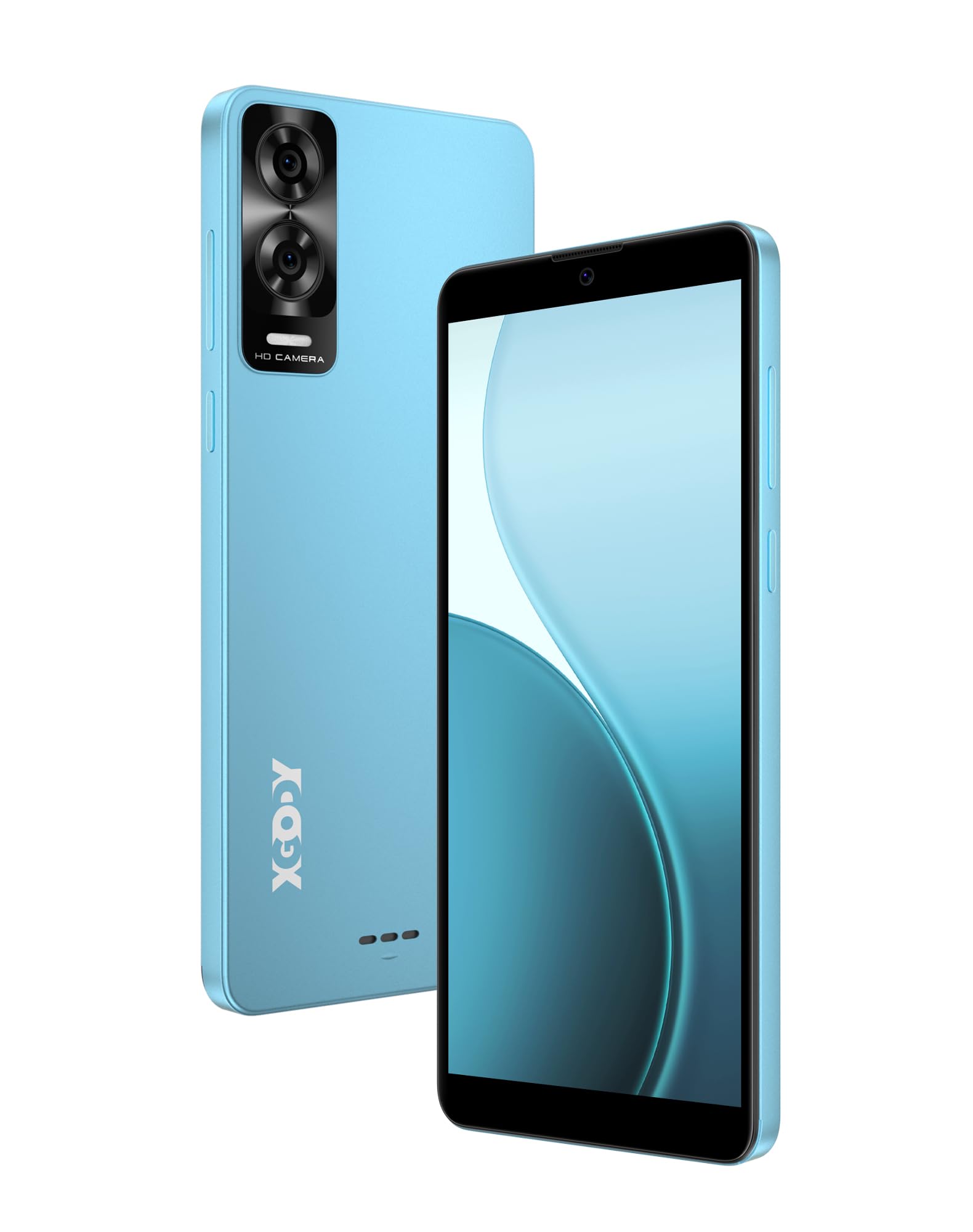 XGODY Mobiele telefoon zonder abonnement, 13 Pro Android 10 smartphone met 3670 mAh en 6,52 inch HD display, 5 15 MP 4G Dual SIM, 2 GB 32 GB 256 GB uitbreiding, Face ID Type-C-aansluiting (zwart
