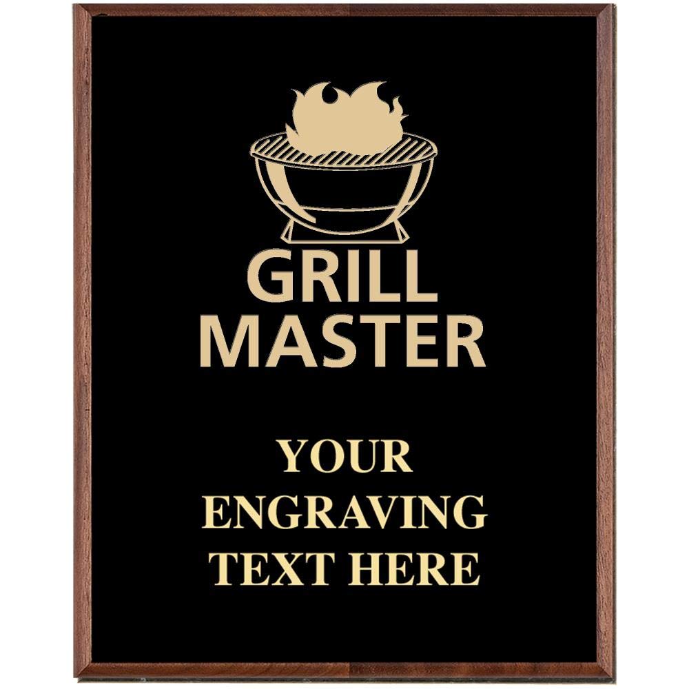 Crown Awards Grill Master Plaques, Custom Engraved Cooking Competition Trophy Plaque Award, Great Customizable Grill Off Gift Prime