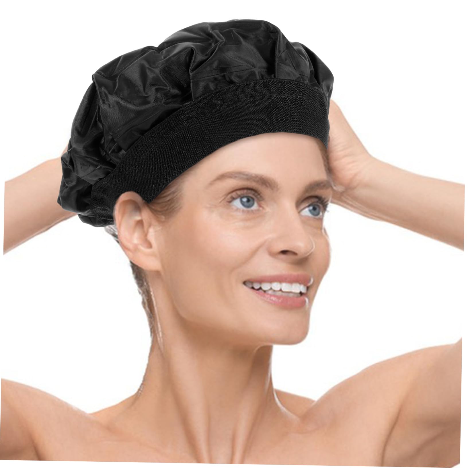Thermohaube für Haare, Kalt und Warm Nutzbar, Schwarze Haube