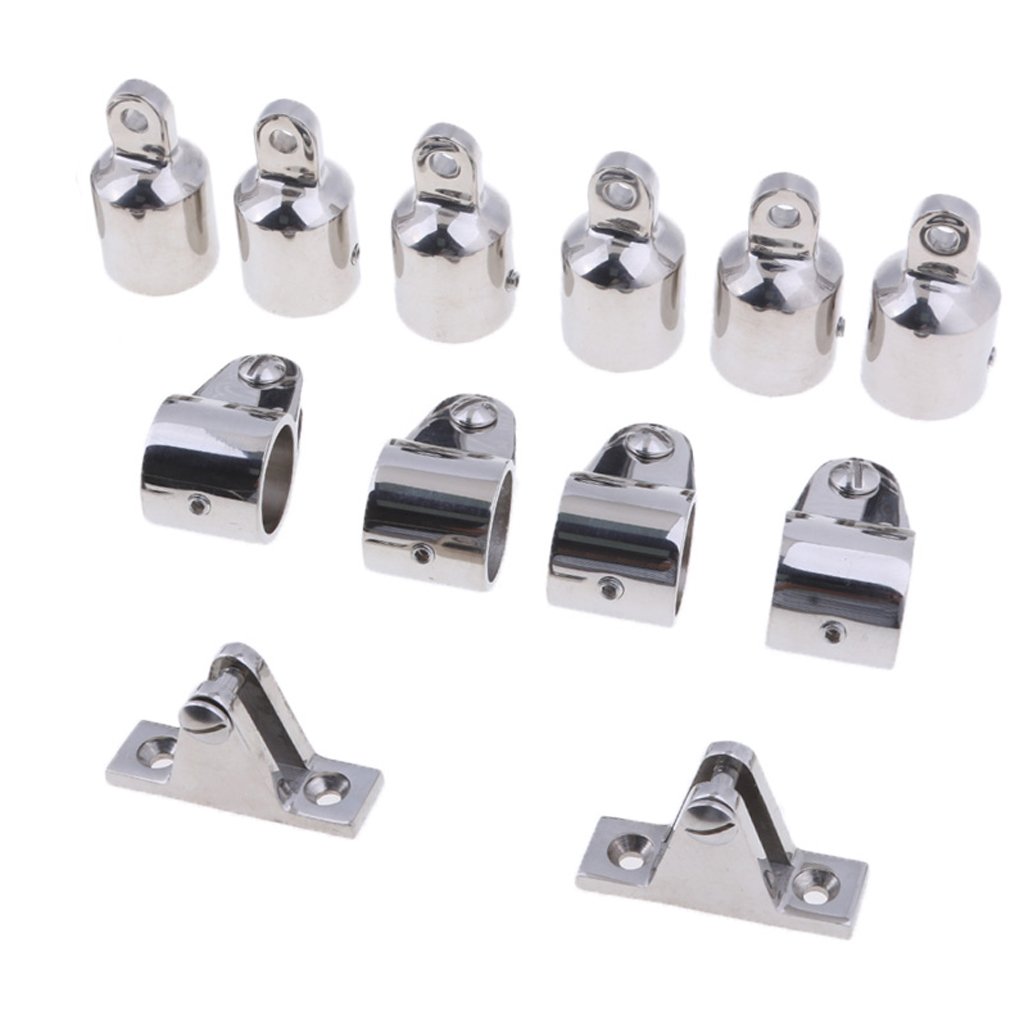 12pcs 22mm Barca Raccordi Hardware per 3-Bow Marine Boat 316 Acciaio Inox