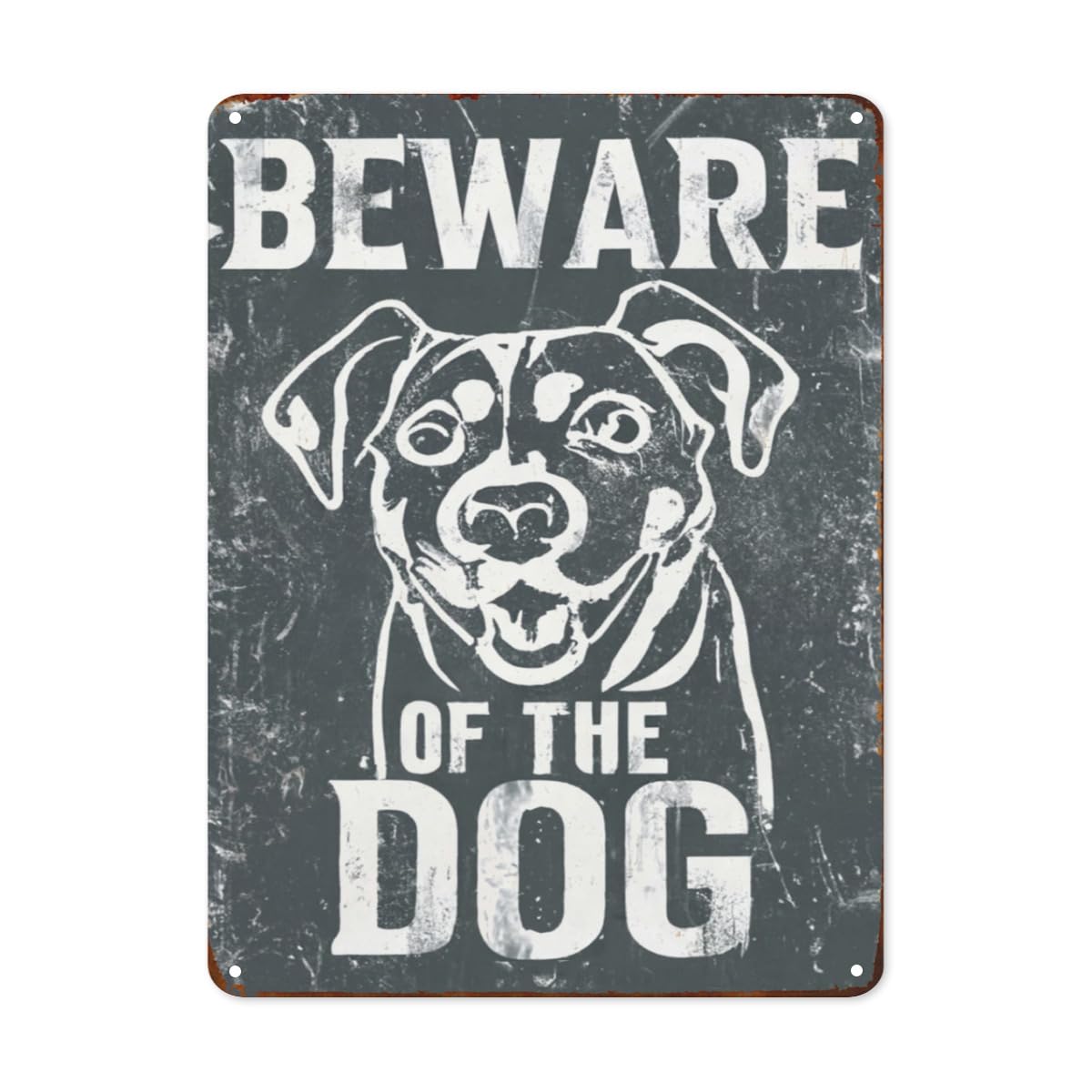 rayprint Beware of The Dog Meta Signs-Metal Tin Signs Exquisite Wall Art Decor Inspirational Gift Positive Affirmations Hanging for Office Classroom Home Living Room Bedroom Wall Decor 8"x12"