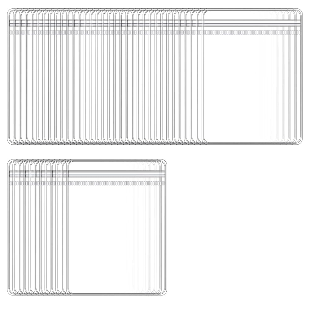 Vjsujehgy 80 Pcs Jewelry Bags PVC Plastic Packing Storage Pouch Self Seal Jewelry Pouch Zipper Bag Anti Oxidizing Lock Pouches