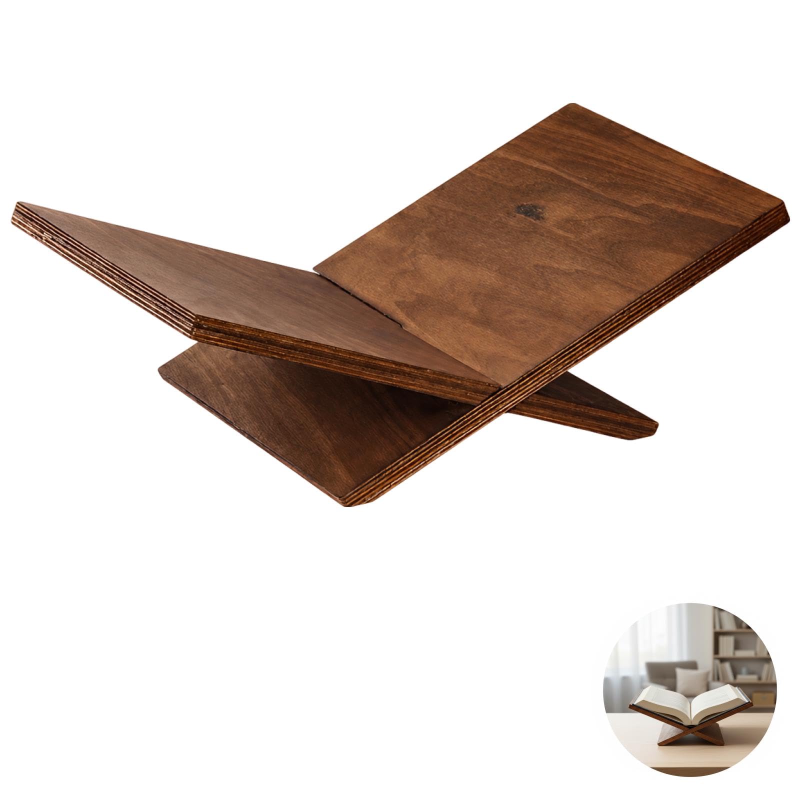 Support de livre en bois, support au design croisé européen, support pour livre de cuisine et de lecture sur bureau, pour afficher des recettes, au bureau, à la maison, dans la cuisine