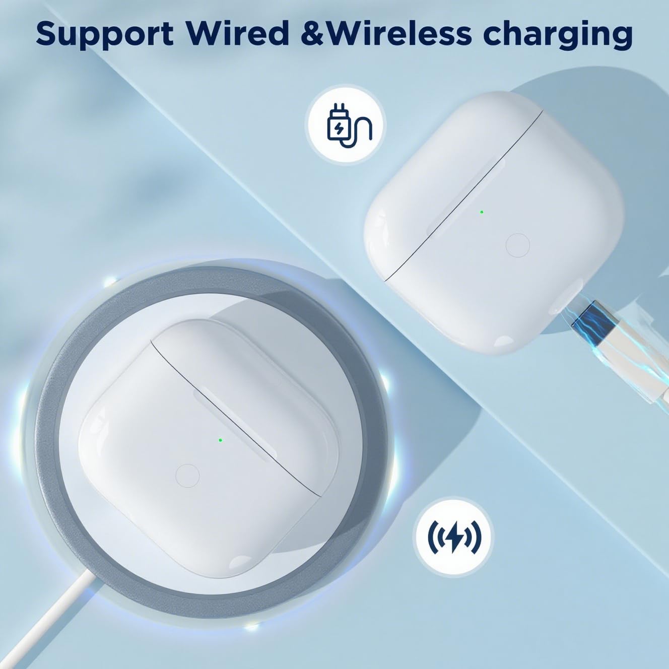 Charging Case for AirPods 4th Gen with USB-C Charging Port, Only Compatible for AirPod 4th Generation Replacement Charger Cases with Blue-Tooth Pairing Sync Button, No Earbuds - Image 4