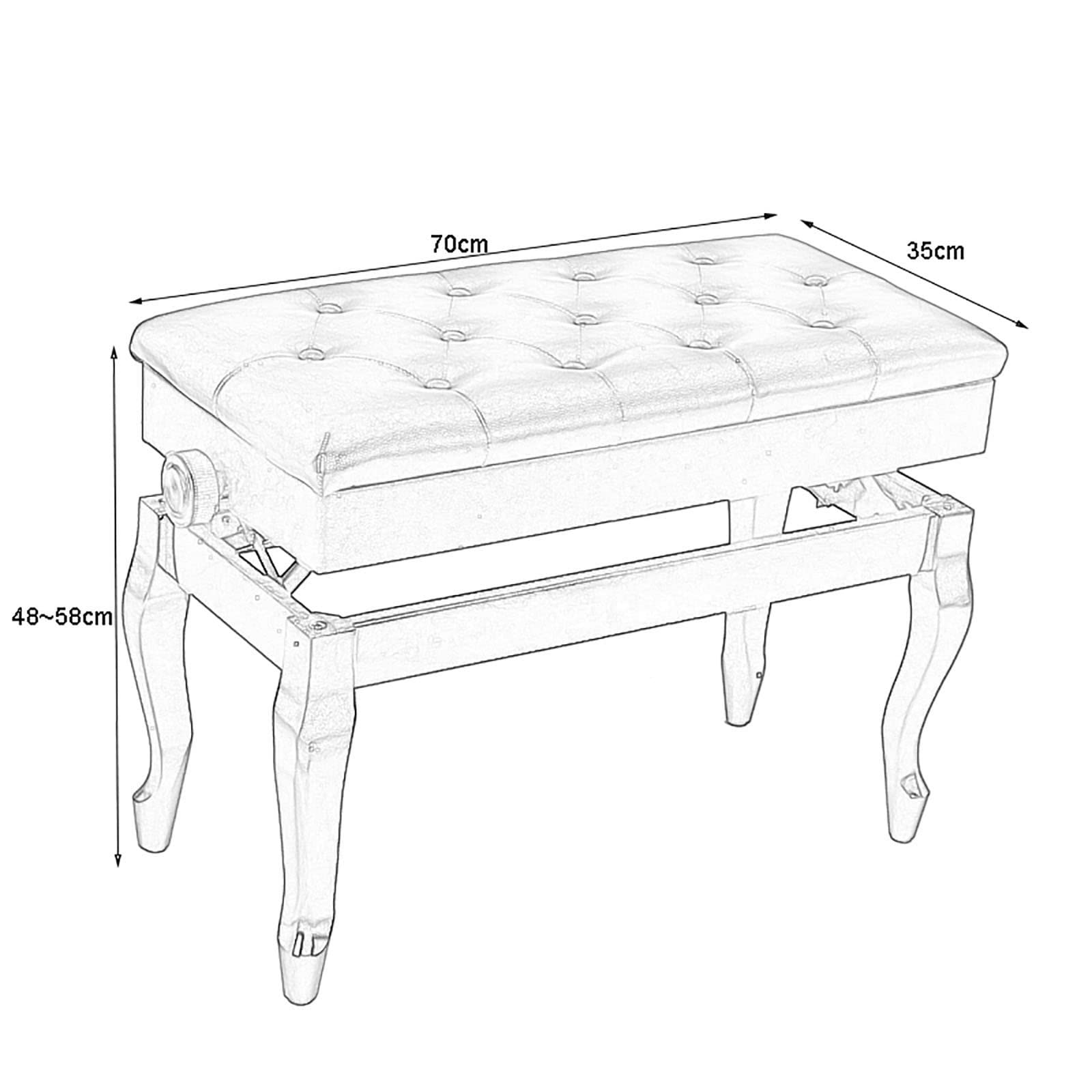 Sgabello per Pianoforte, Tavolo da toeletta, Panca per Pianoforte Regolabile in Altezza, Comoda Tastiera in Pelle Duet
