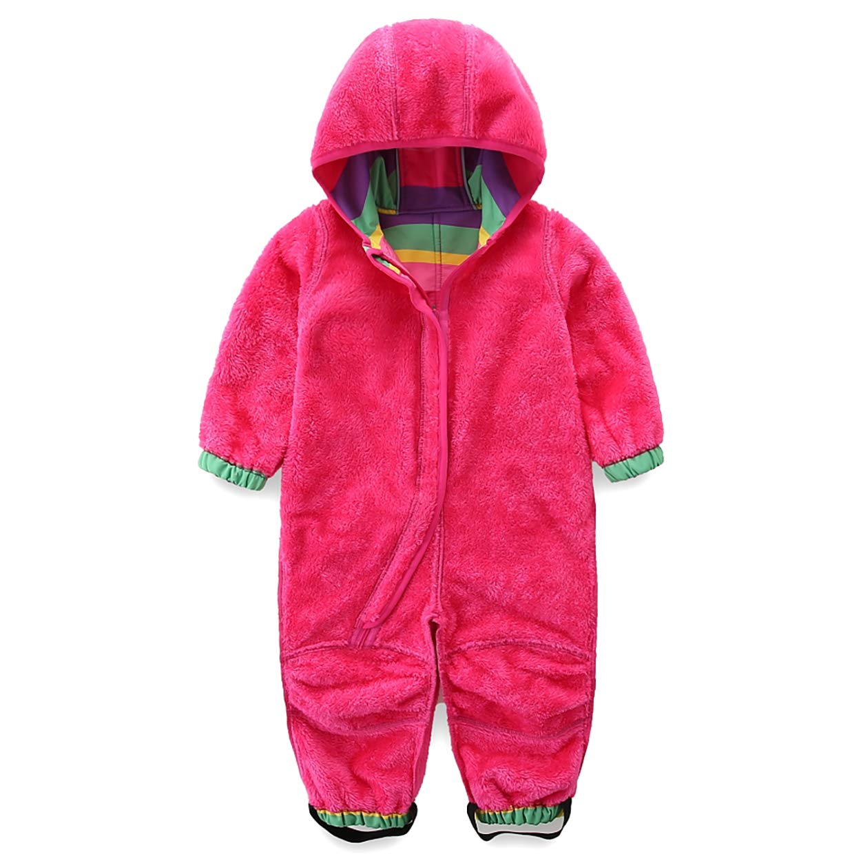 Combinaison à Capuche Imperméable Bébé Garçon et Fille avec Doublure Molletonnée Tout-en-Un pour Landau et Jouer dans la Boue 18 Mois à 4 Ans
