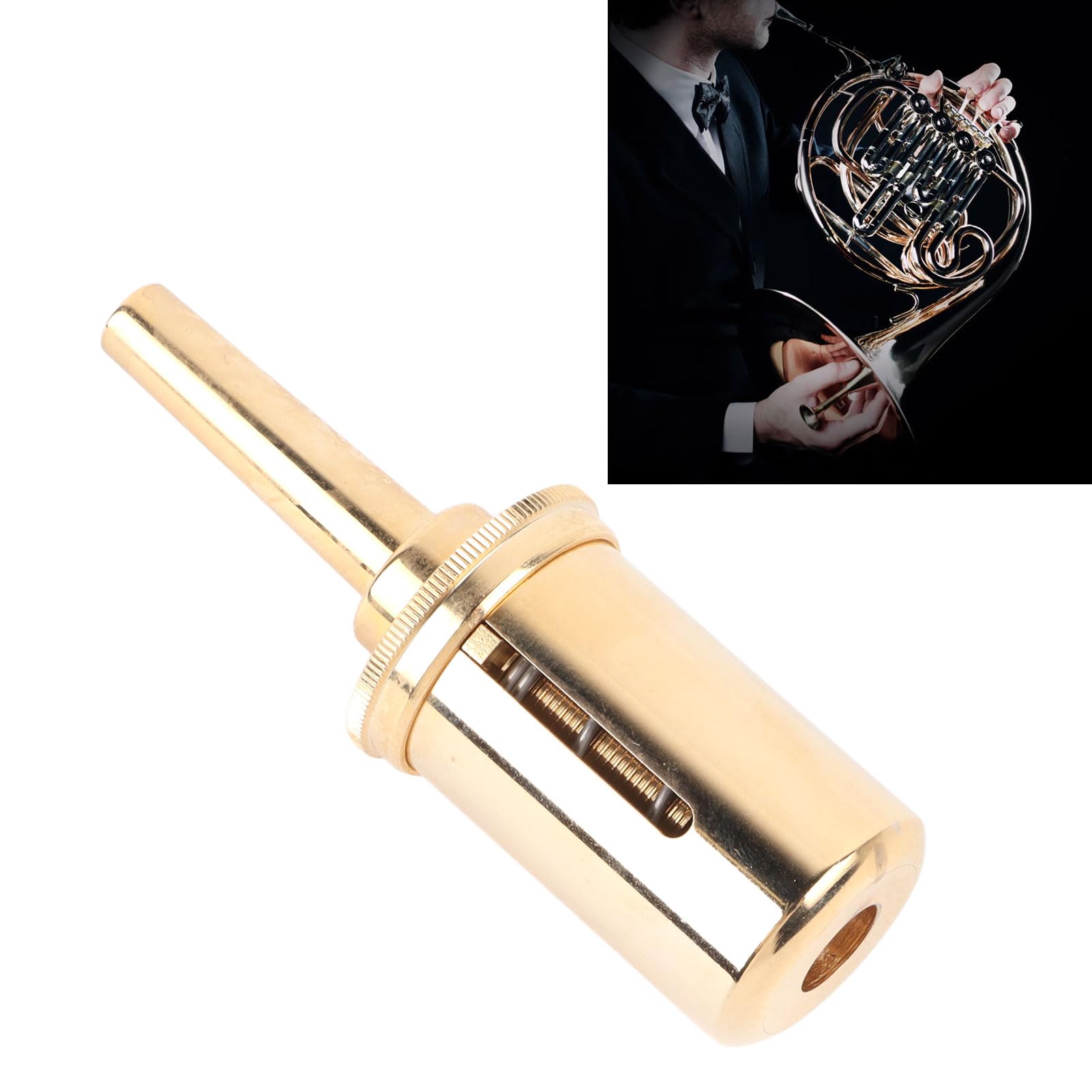 Valvola per corno francese, accessori per strumenti, valvola di riduzione della pressione, valvola a bocchino in ottone per corno francese (oro)