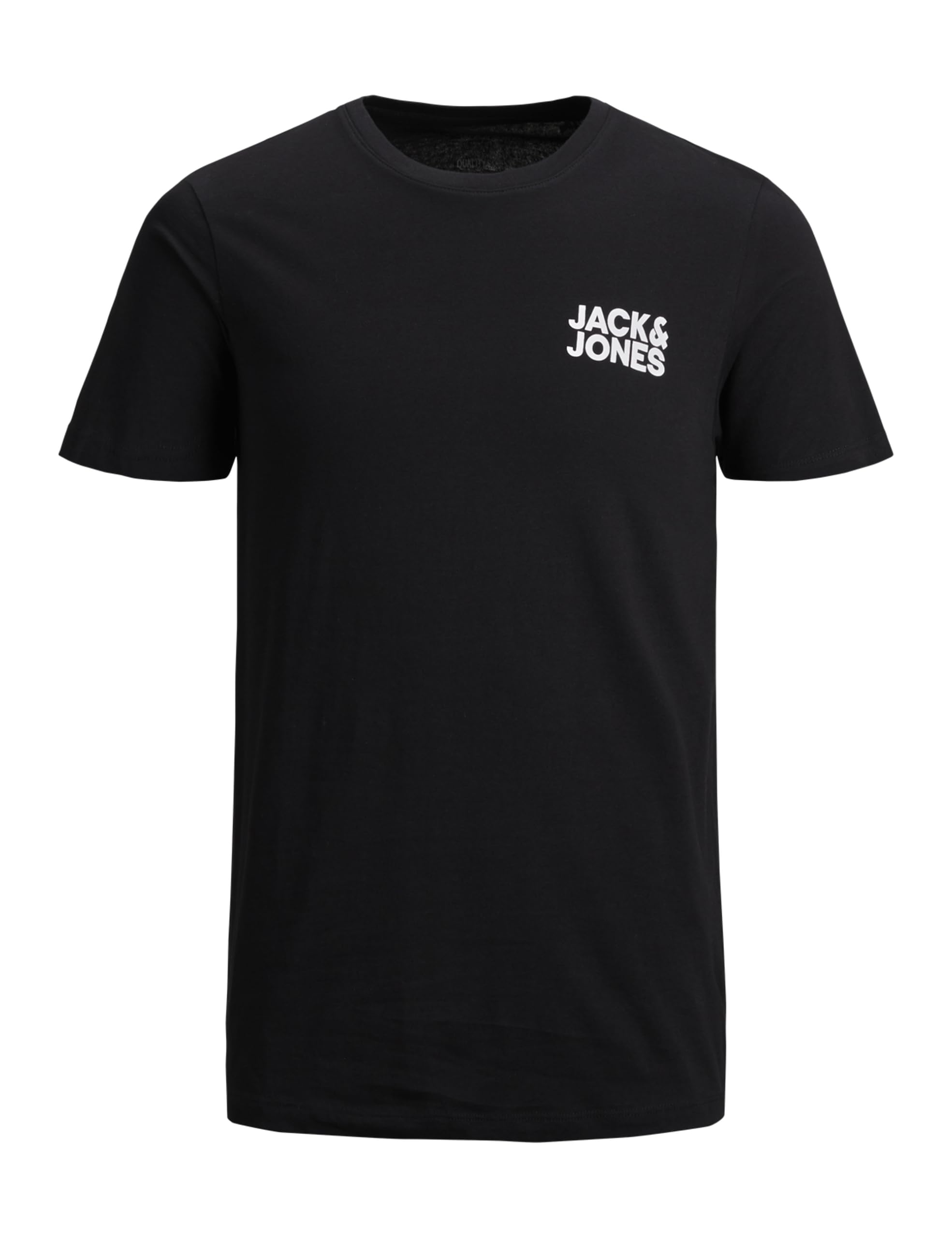 JACK&JONES PLUS Men's Jjecorp Logo Tee SS O-Neck Noos Pls T-Shirt, Black, XL