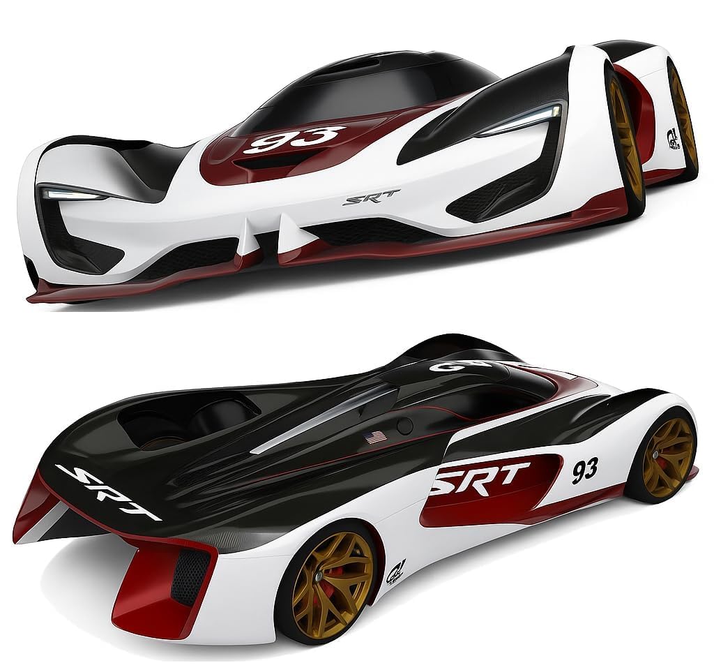 Sky Tech® Dodge SRT Tomahawk Sport CAR Model Car 1:32 Scale Exclusive Alloy Metal Pull Back Die-cast Car Toy with Openable Doors & Light Music Boys Toys for Kids【Colors as Per Stock】-image-18