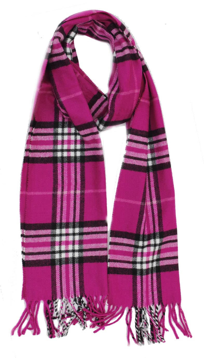 CirrusNew Soft Cashmere Feel Plaid Check and Solid Winter Scarf