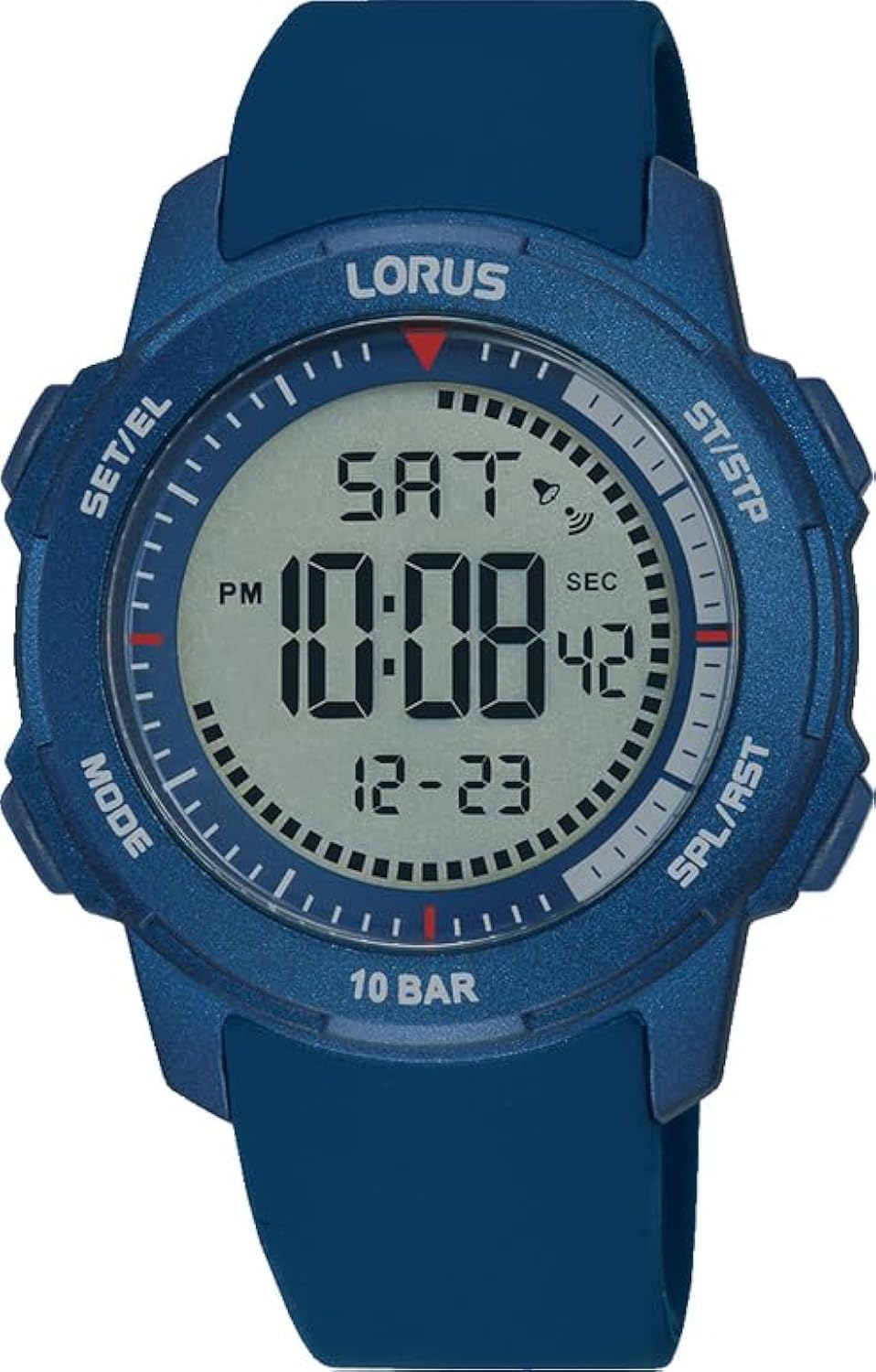 Lorus Orologio Digitale Al Quarzo Da Uomo Con Cinturino In Silicone, Blu - R2373PX9 - 4