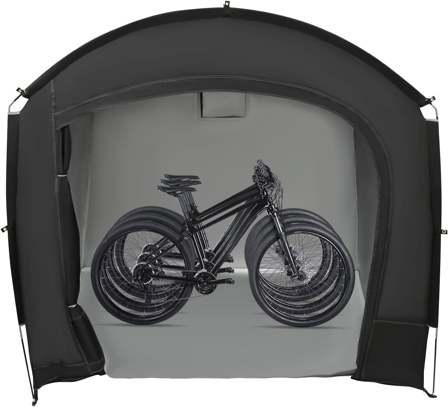 Tienda de Almacenamiento para Bicicletas Portátil Grande, Impermeable, Protección Solar y Antipolvo, Dimensiones 220x150x185 cm, Color Negro, Ideal para 1-4 Bicicletas de Exterior
