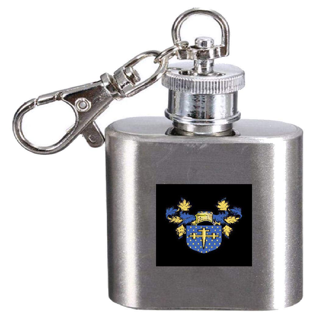 Flasque avec blason gravé de la famille Reade en finition premium pour collectionneur