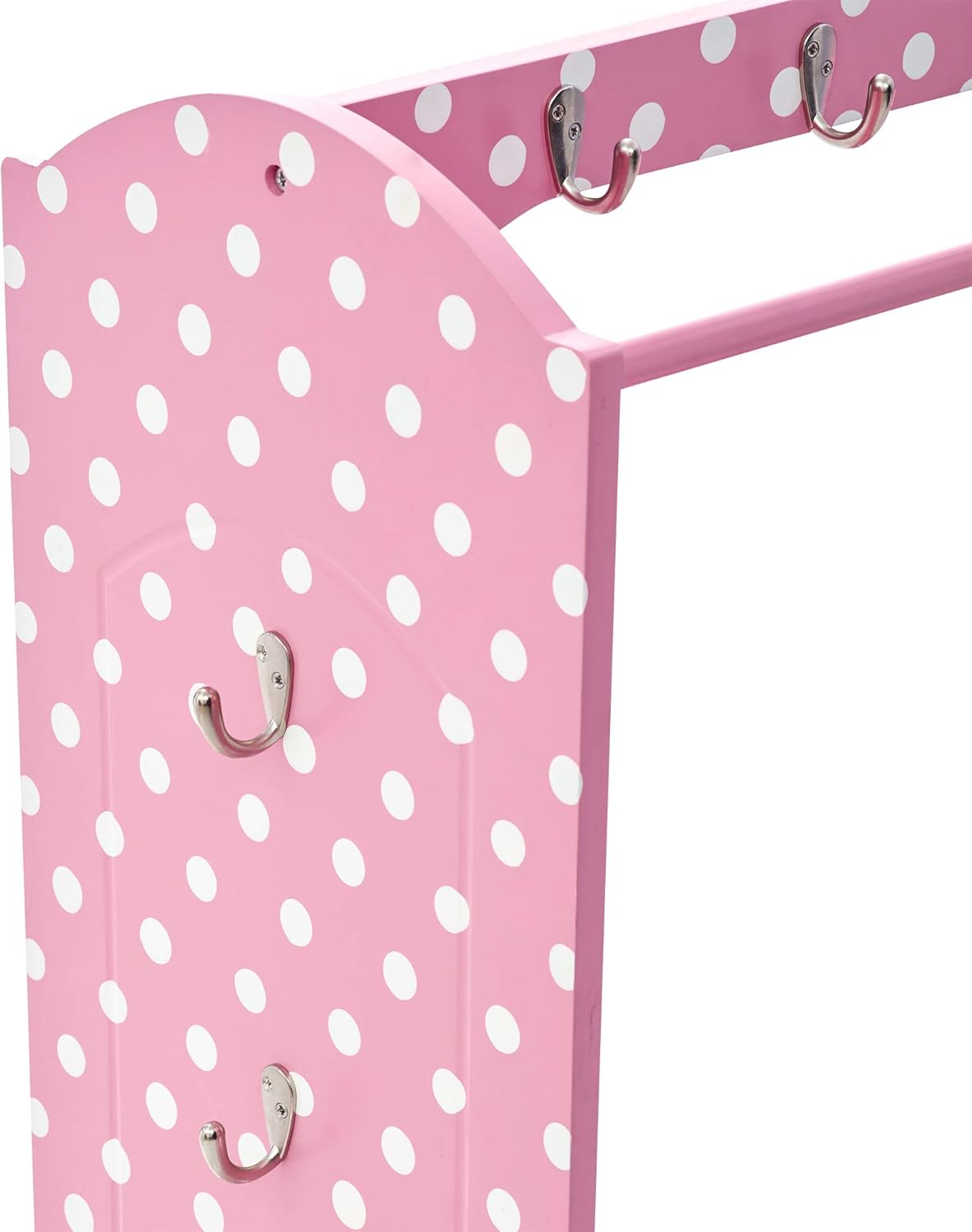 Teamson Kids Fashion Polka Dot Prints Bella Toy Dress Up Unit - Pink / White