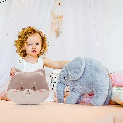 Miniatura 7 de Almohada de peluche de perro Husky para abrazar, lindo animal de peluche, almohada suave de peluche de dibujos animados almohada para dormir, cojín