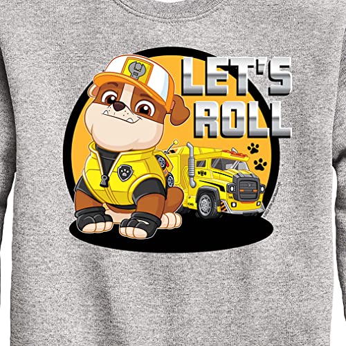 HYBRID APPAREL - Paw Patrol - Let's Roll Rubble - Toddler And Youth Crewneck Fleece Sweatshirt3