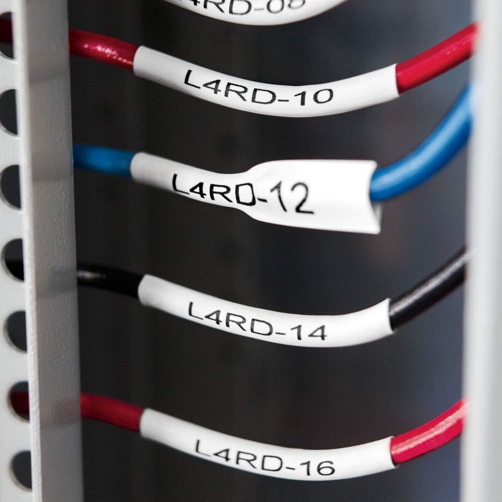 Nineleaf 10 Packung kompatibel für Brother Schrumpfschlauch Band 5.8mm HS-211 HS211 HSe-211 HSe211 Schwarz auf Weiß Etikettenband für P-Touch E300 E500 E550W E800W P900 H500 P950NW P750WVP Schriftband