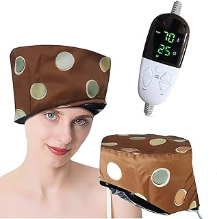 Atdoriat Thermal Heating Cap Steamer Hair Cap Hair Care Repair and Treatment SPA Electric Waterproof Steam Cap for Home an...