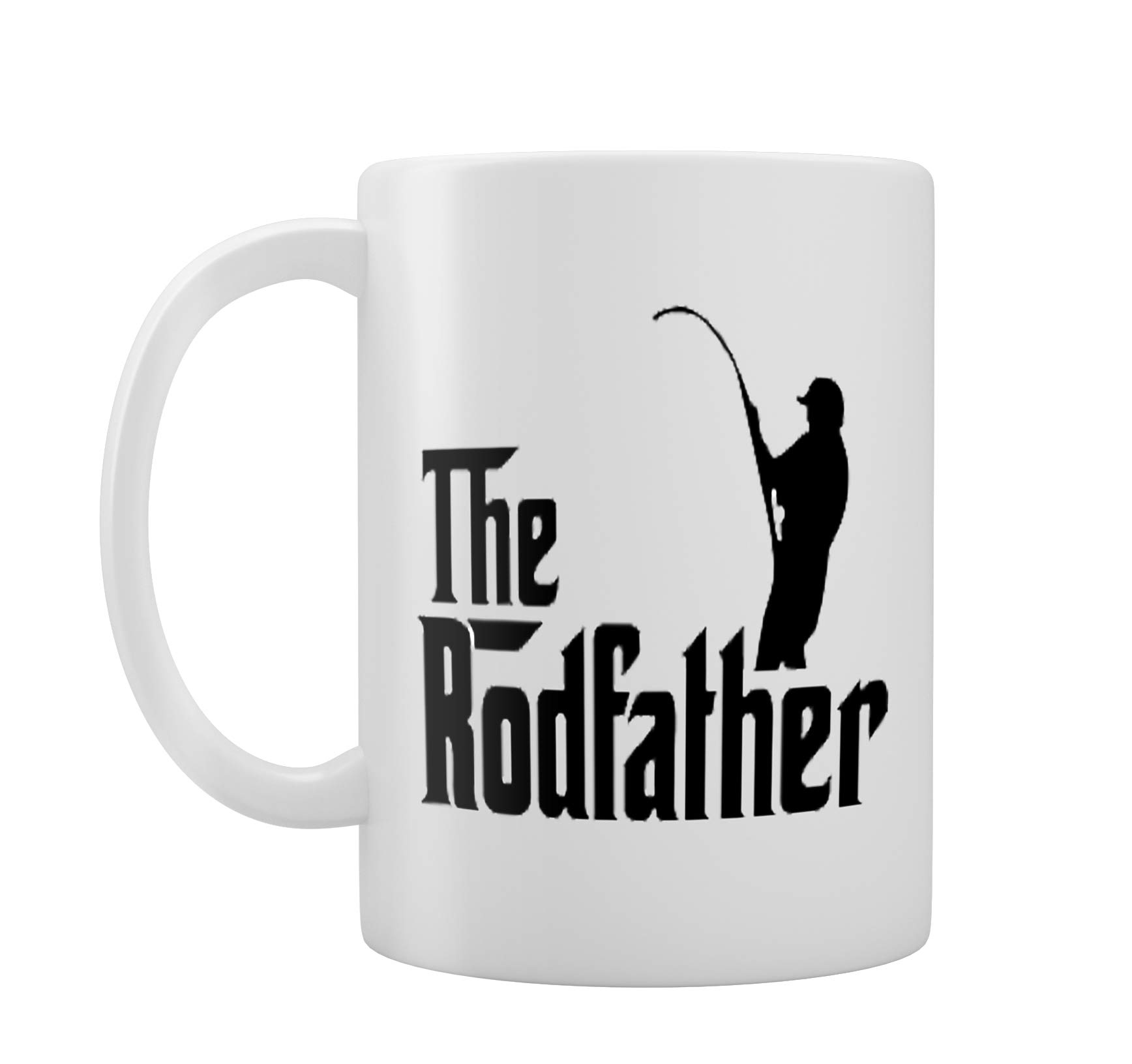 Dottsmusic The Rodfather - Fun Novelty Angling Design On Tea/Coffee Mug/Cup - Gift Idea
