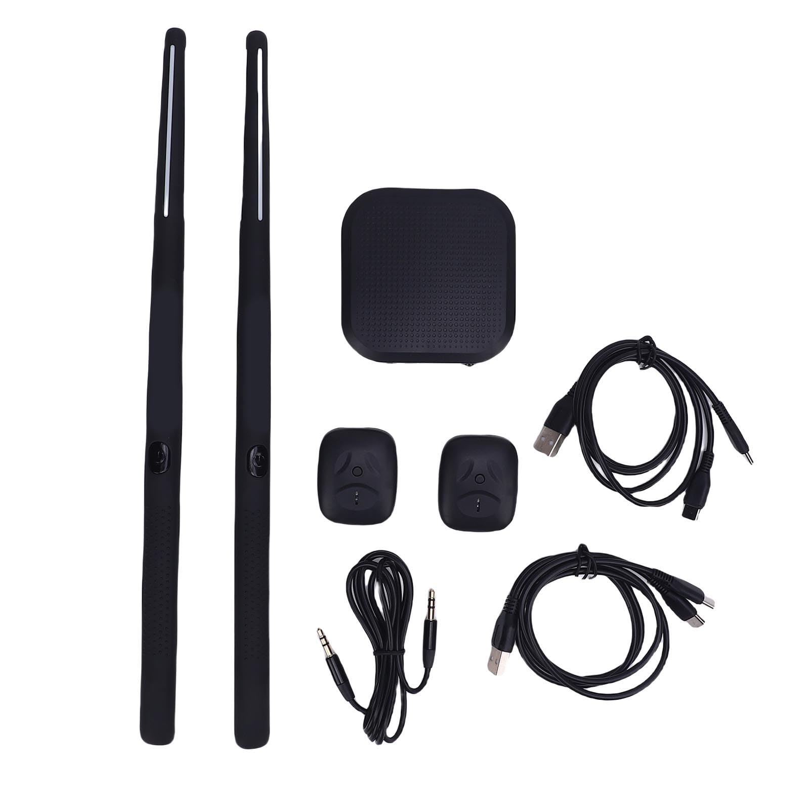 Greensen Kit Di Tamburi Elettrici Aria Rgb Illuminato, Batteria Elettronica Professionale Silenziosa Per Adulti E Principianti, Pelli Mesh Sensibili, Usb/Midi, Regalo Di Compleanno Per Batteristi
