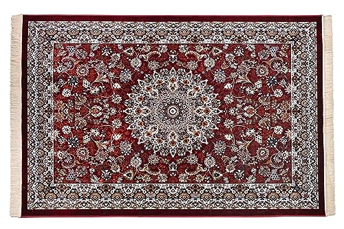 Image of Armaan Rugs Kashmiri Traditional Silk Touch Jhelum Carpet Persian Design 200x270 cm 7 Feet by 9 Feet