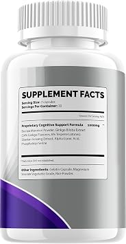 Neurocept Supplement Capsules All Natural Maximum Strength Formula, Focus & Memory Support (5 Pack 300 Capsules)