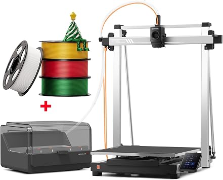 ANYCUBIC Christmas Silk PLA Bundle 4KG + Anycubic Kobra 3 Max Combo Multi-Color 3D Printer, 3D Printer Filament