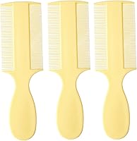 Vakly 3-Pack Fine Tooth Baby Comb - Double-Sided Detangler for Cradle Cap, Dandruff & Lice, Gentle Rounded Teeth for Newborns, Babies, Toddlers & Adults