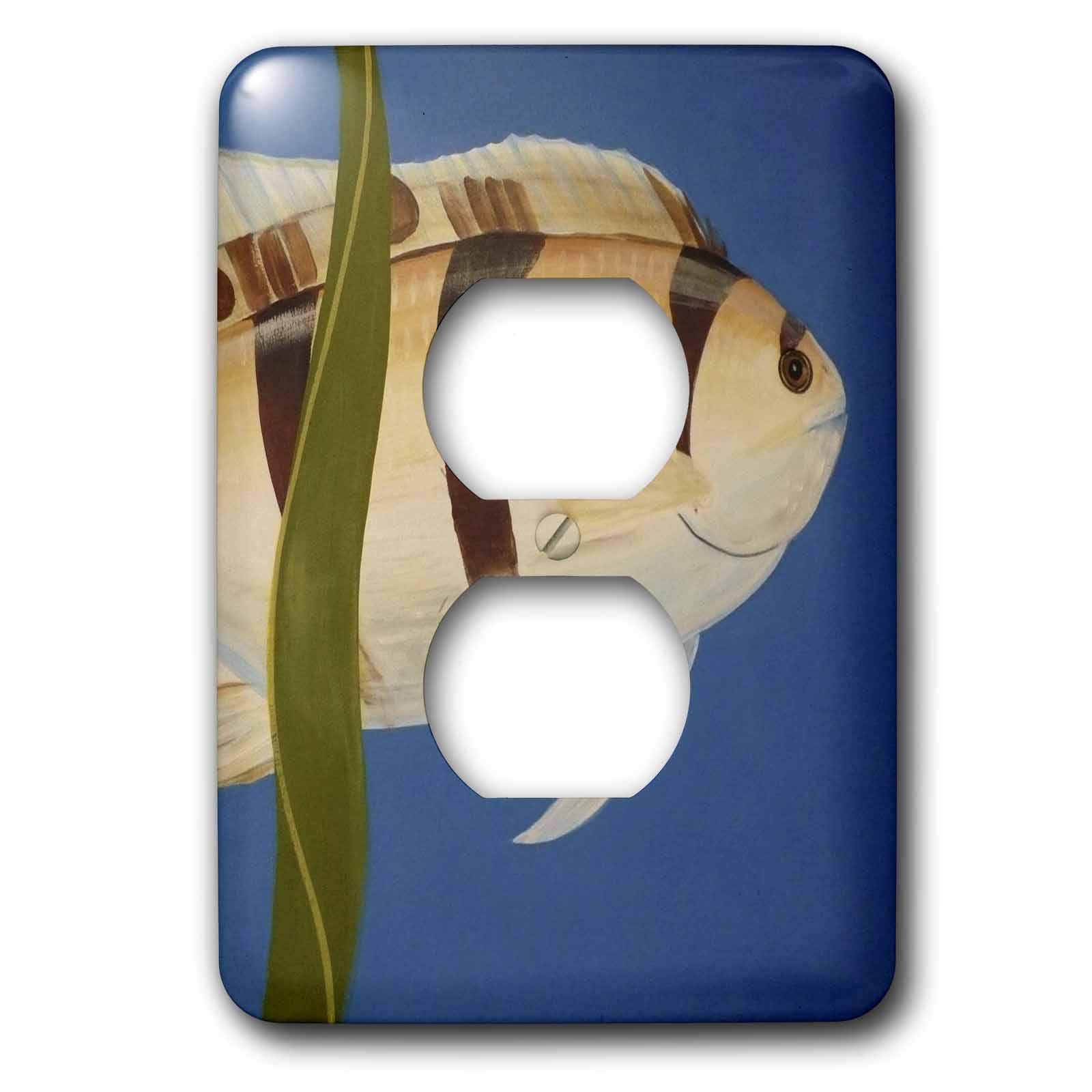 Couvercle de prise de courant 15,2 cm plaque murale décorative interrupteur Baby Fish