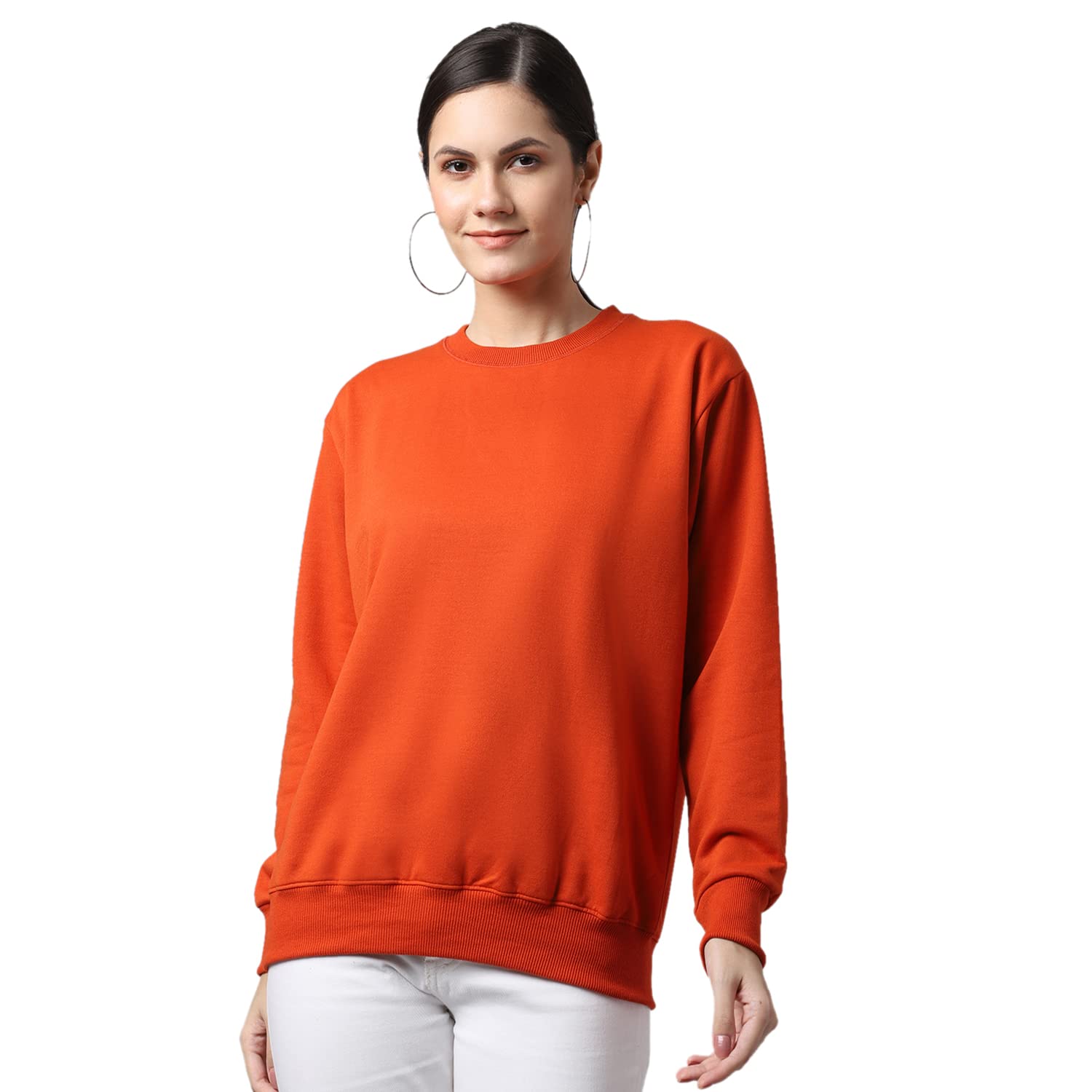 Mack Jonney Fleece Round Neck Sweatshirt for Women-SW_RRN