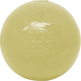 SodaPup Squeaker Ball – Durable Dog Ball Toy, Chew Toy & Floating Retrieving Toy with Squeaker Made in USA from Non-Toxic, Pet-Safe, Food Safe Rubber Material for Bonding, Physical Exercise, & More