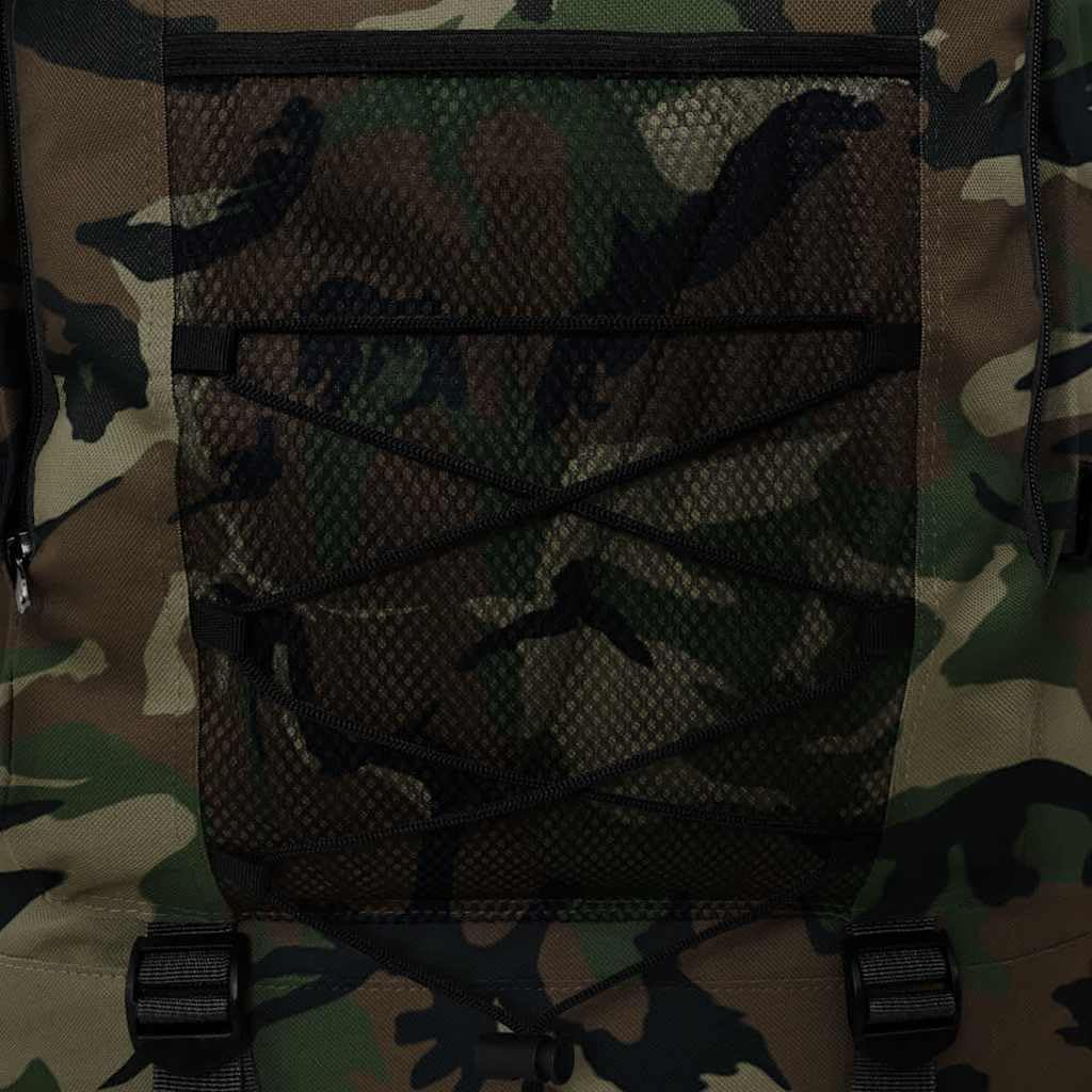 Duży plecak 100 l w stylu wojskowym, wytrzymały plecak turystyczny na przygody na świeżym powietrzu, trekking i kemping, 42 x 21 x 78 cm, kamuflaż, wielokolorowa, L, Rzemieślnik