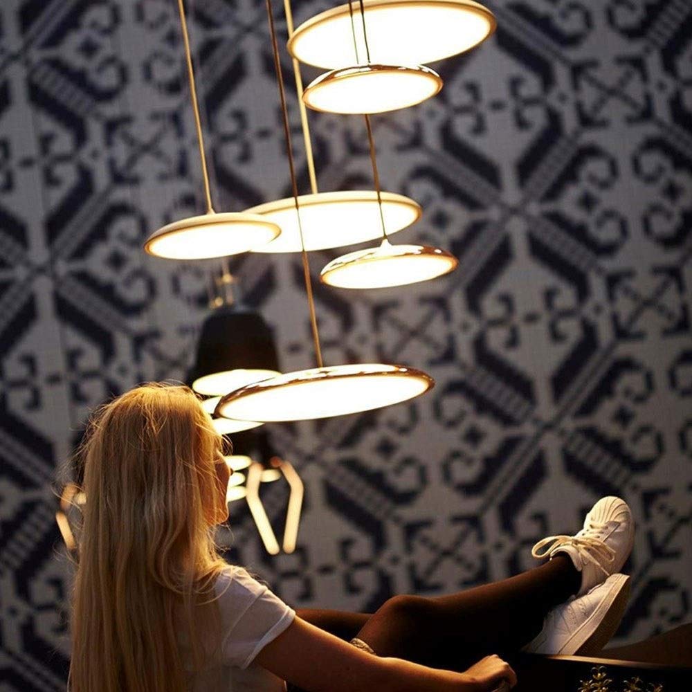Lampe à suspension en acrylique ultra fine nordique moderne, lustre de plafond rond, lampe de restaurant, café, luminaires de cuisine, lustres d'île, décoration de la maison, lampes à suspension