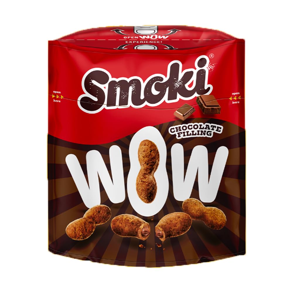 27 PCS Smoki WOW Schokolade – Unwiderstehliche Milchschokolade mit Erdnuss- & Maisgrießfüllung, 35% Kakao (SMOKI WOW Chocolate 70g (Pack of 27))