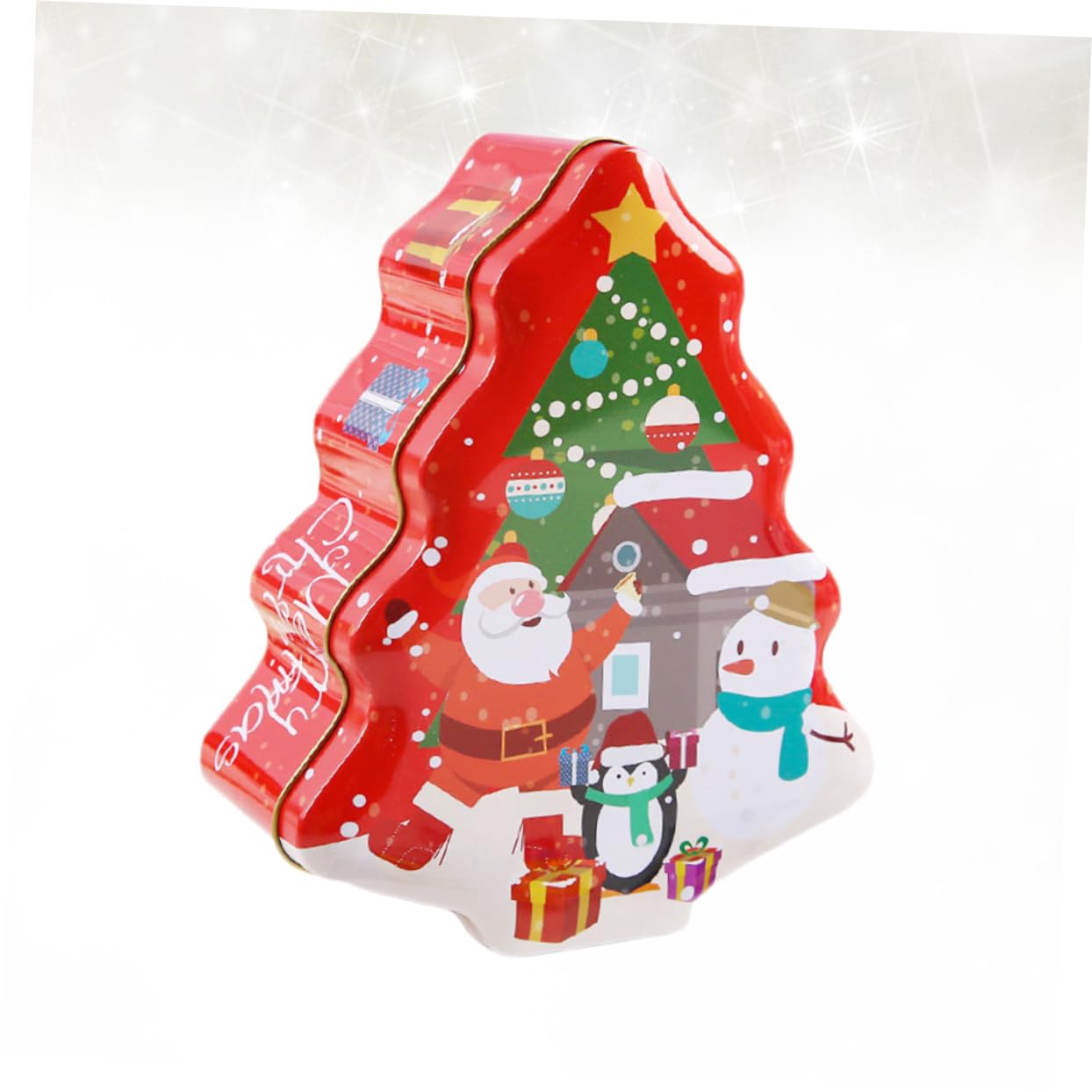 Ciieeo 3st Weihnachts-süßigkeitenschachteln Lagerung Lagertank Süßigkeiten Metalldosen Geschenkdosenhalter Dosen Behandeln Weihnachtstisch Weißblech Mit Geschenkbox Blechbüchse
