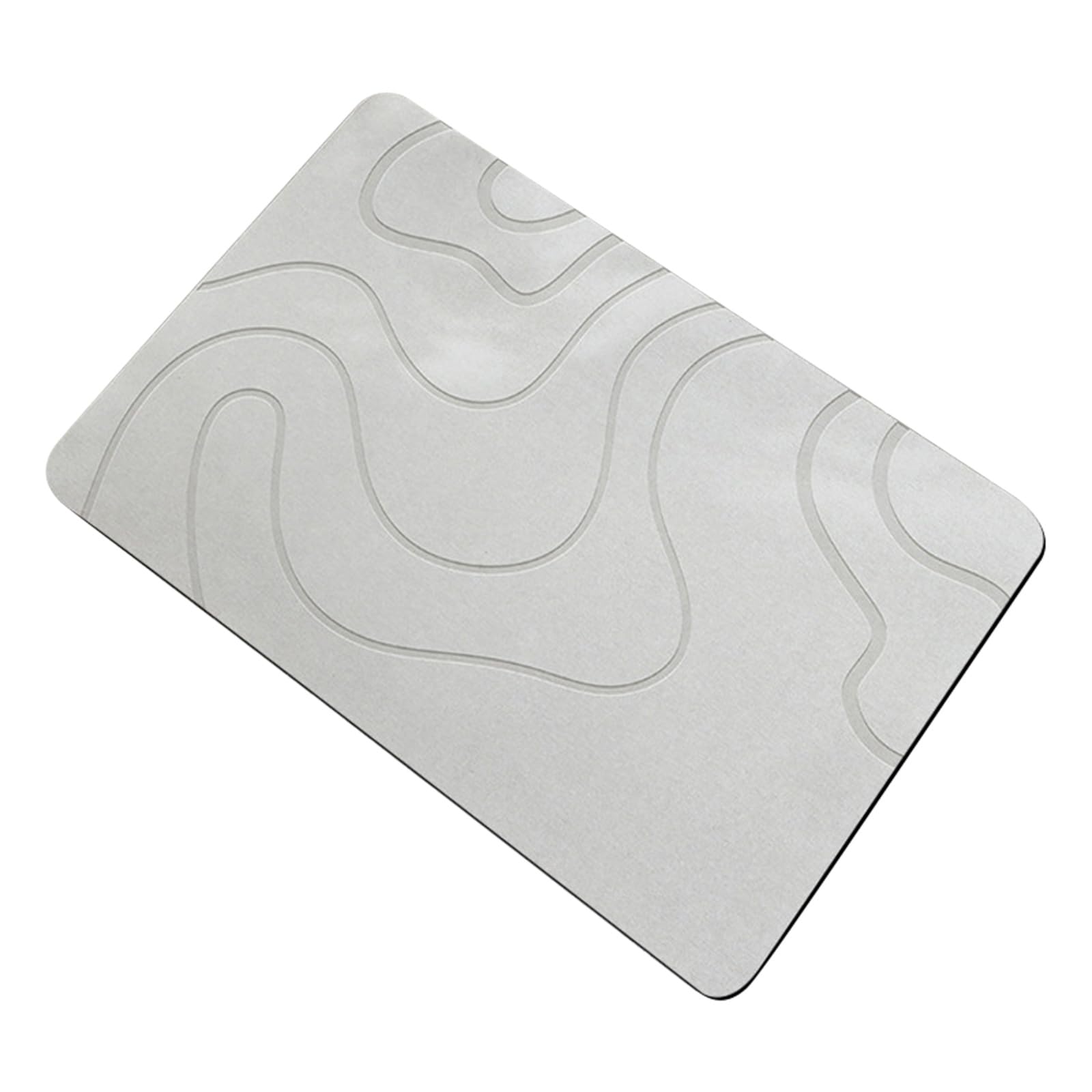 Buxuaaaa Grey Diatomite Bath Mat, Antislip, Highly Absorbent Door Mat For Bathroom And Kitchen Floor, Easy Cleaning Doormat Quick Drying Bath
