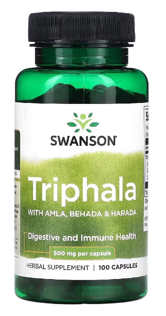 Swansons Swanson - Triphala 500mg | Traditional Ayurvedic Digestive & Detox Support | 100 Capsules