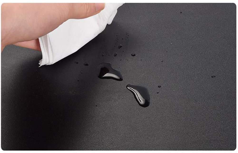 Pad da scrivania in pelle con protezione bordi, grande tappetino impermeabile multifunzionale da scrivania, tappetino per tastiera PC portatile, liscio, resistente al calore